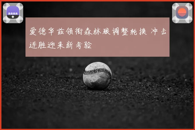爱德华兹领衔森林狼调整轮换 冲击连胜迎来新考验